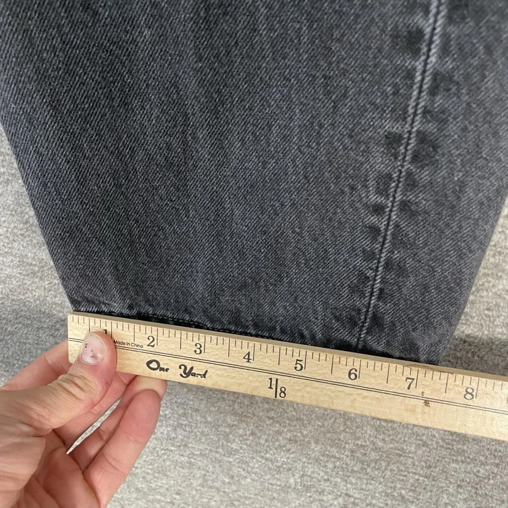 Vintage Levis 501 Jeans Men 31x34 Faded Black Wash Button Fly Straight Leg Denim